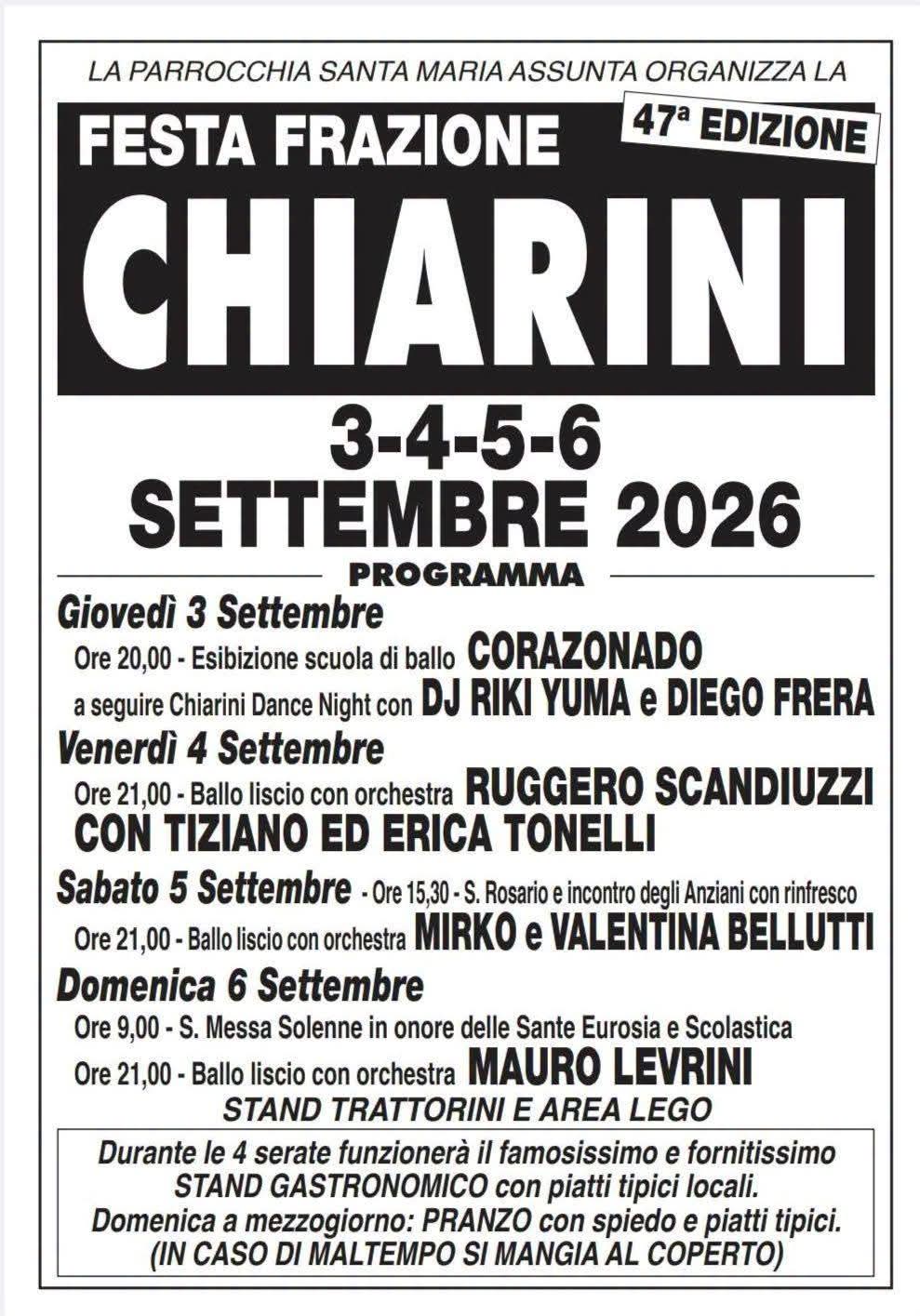 FESTA FRAZIONE CHIARINI
