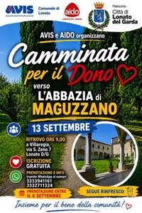 Camminata per il dono verso l'Abbazia di Maguzzano