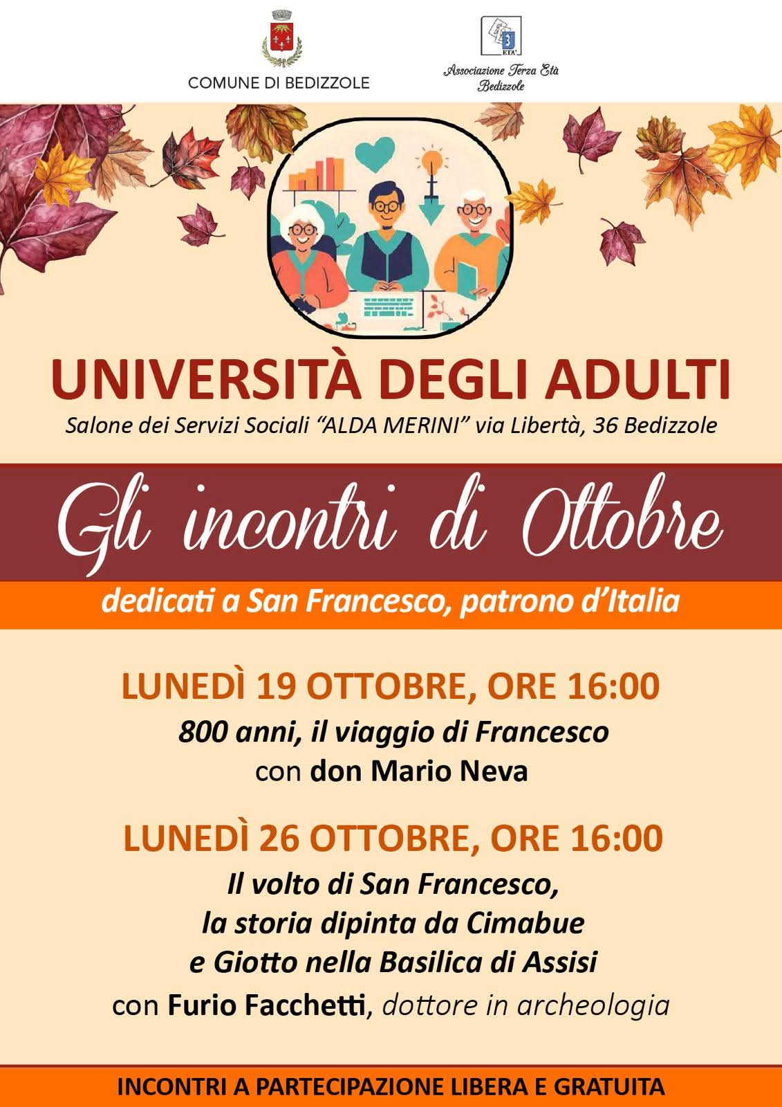GLI INCONTRI DI OTTOBRE