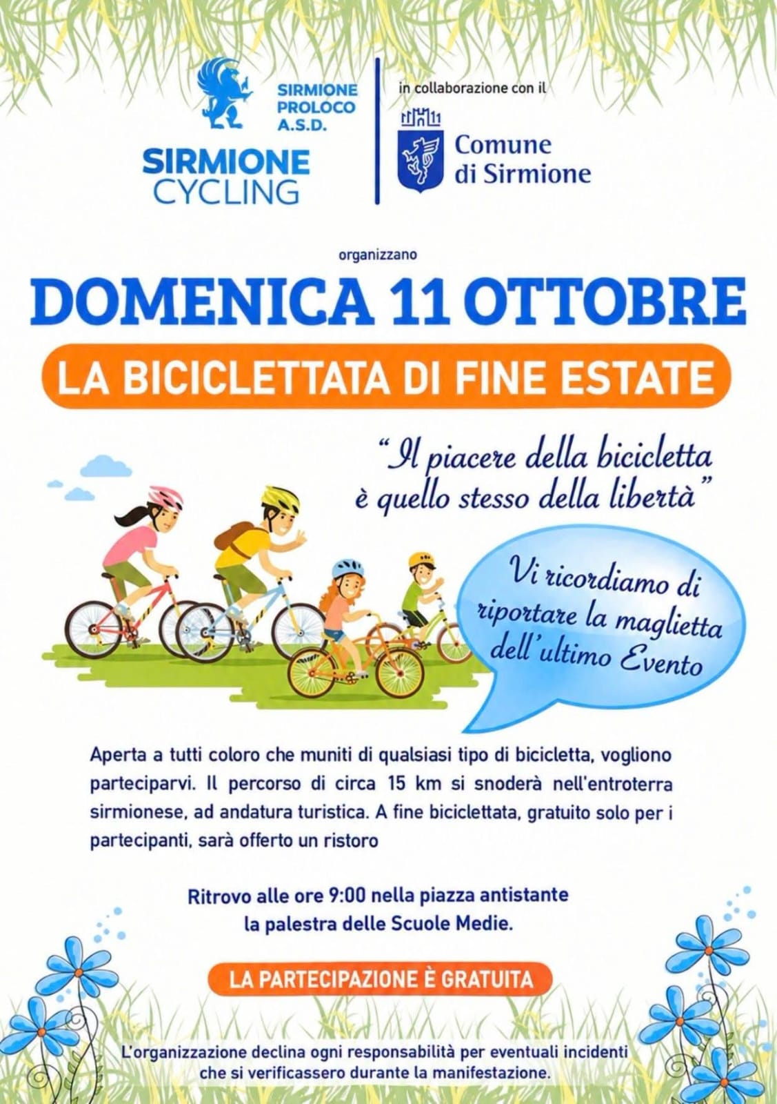LA BICICLETTATA DI FINE ESTATE