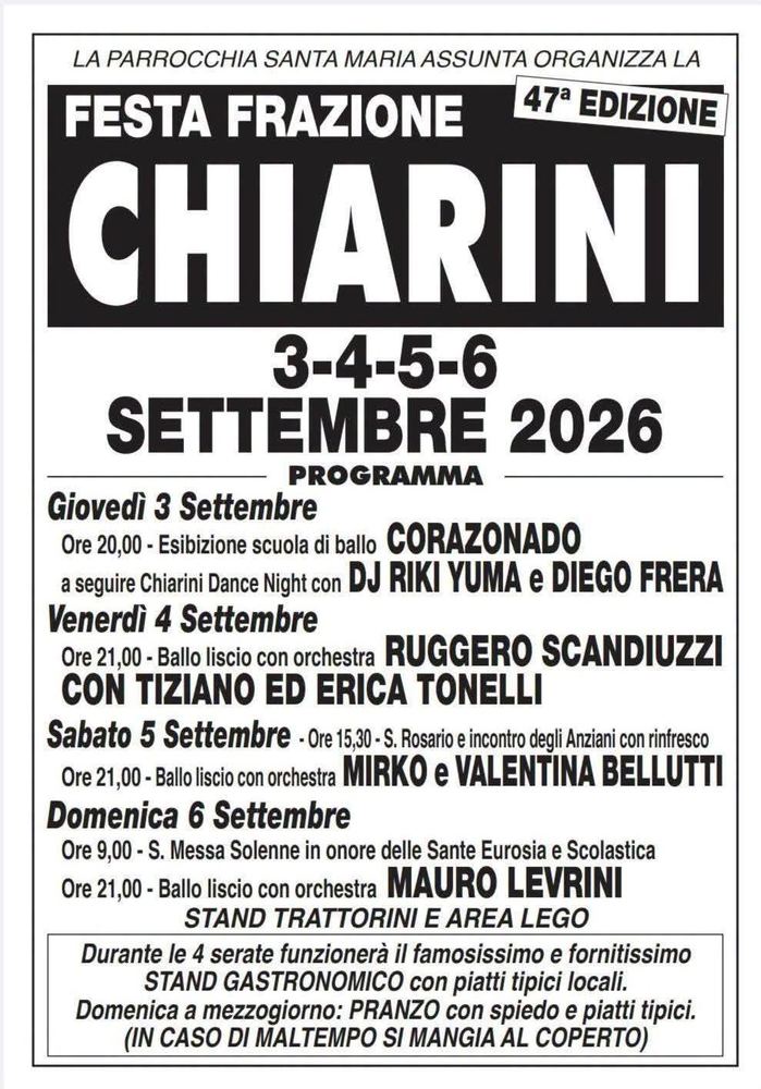 Festa Frazione Chiarini